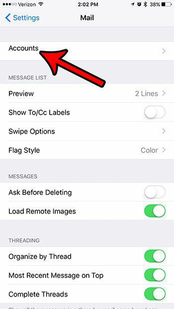 stop contact syncing from the email account 3